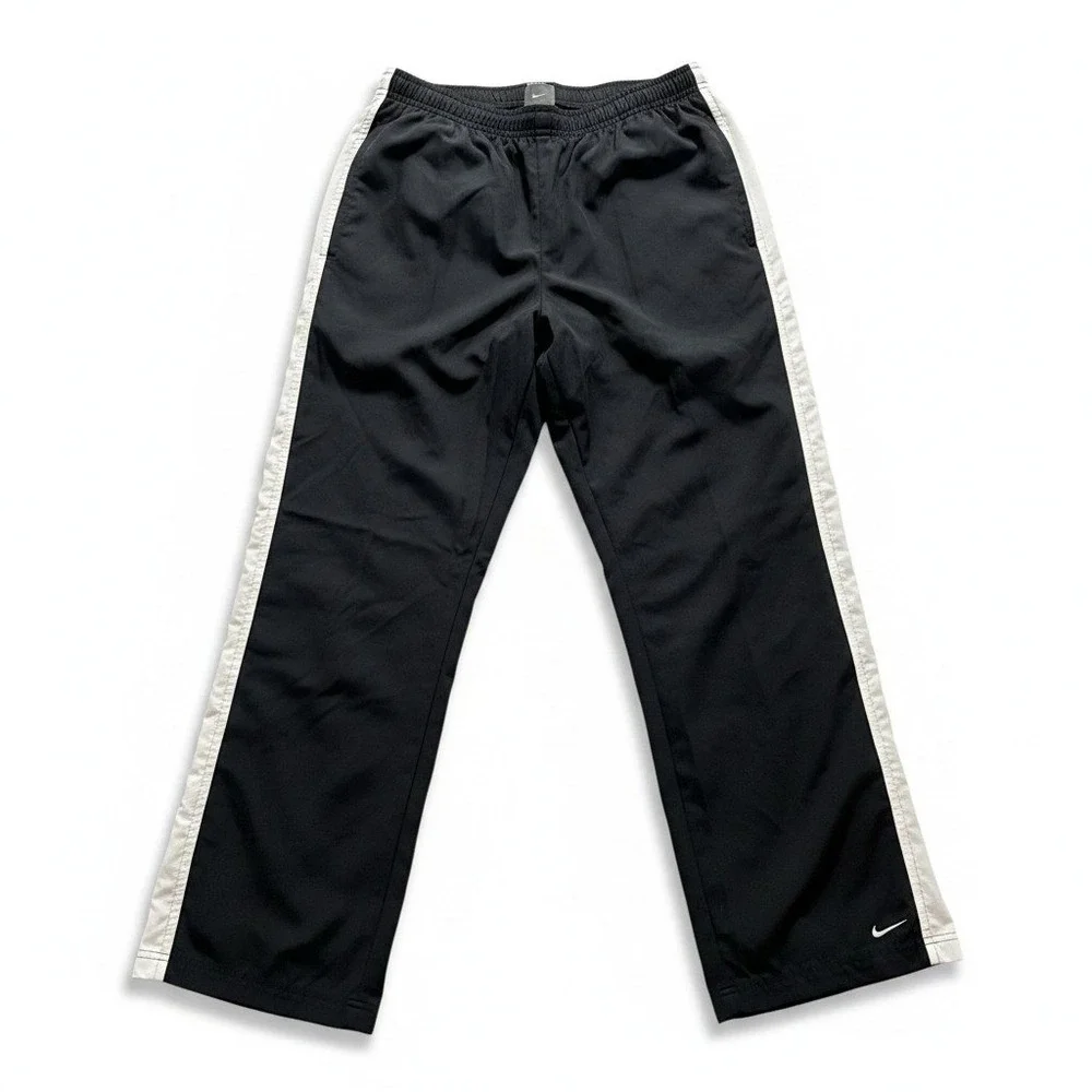 Nike XL Black White Track Pants Womens Athleisure Vintage Relaxed Fit
